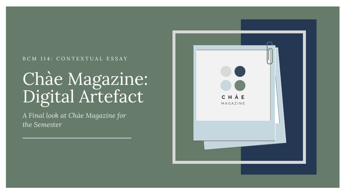 Chàe Magazine: Digital Artefact